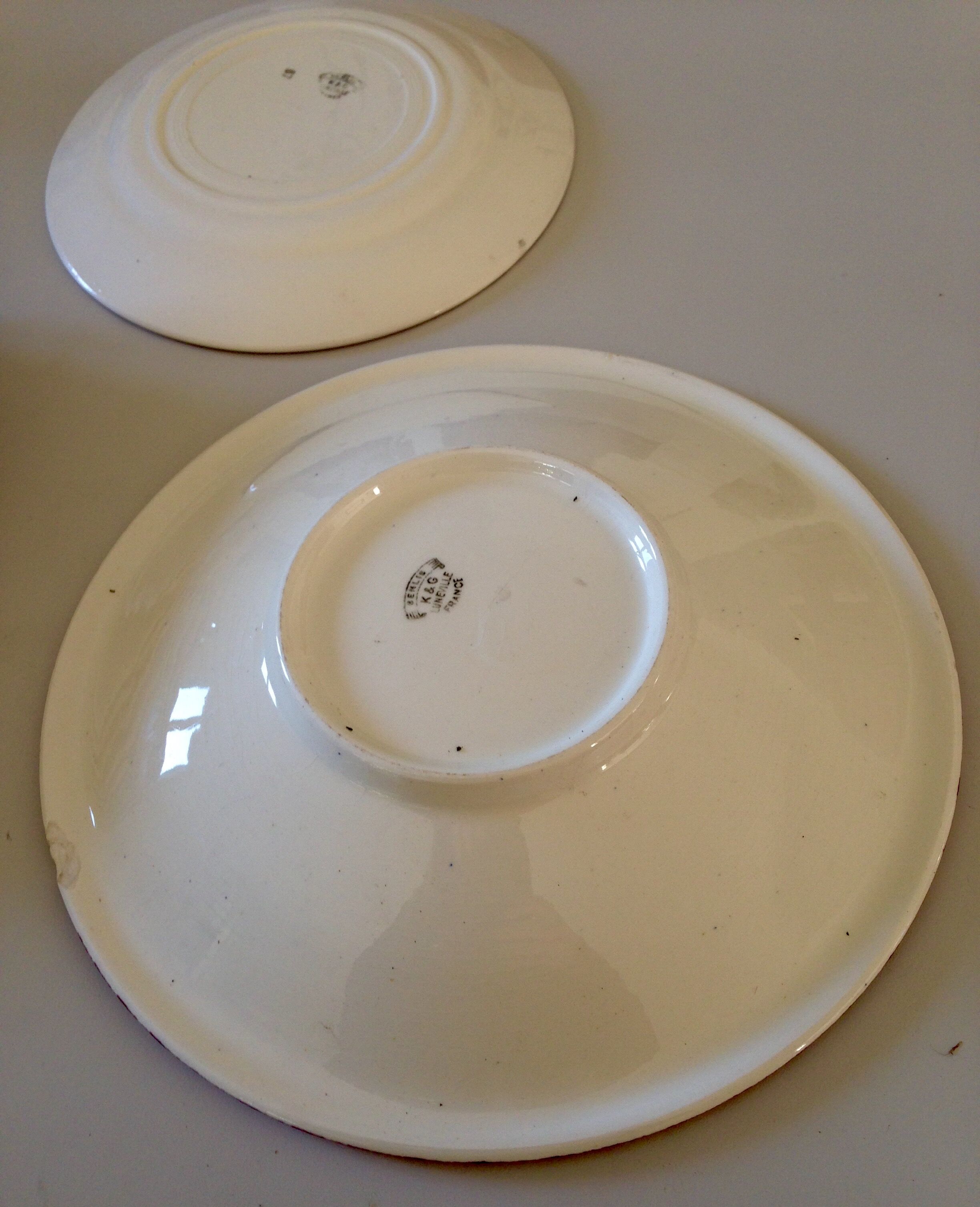 6 plates and flat K & G Luneville