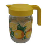 Carafe en verre citrons vintage
