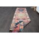 1970s Turkish Oushak Handmade Wool Cotton Pink Runner Rug 82x285