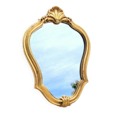 Small golden mirror 22x32cm shell pediment
