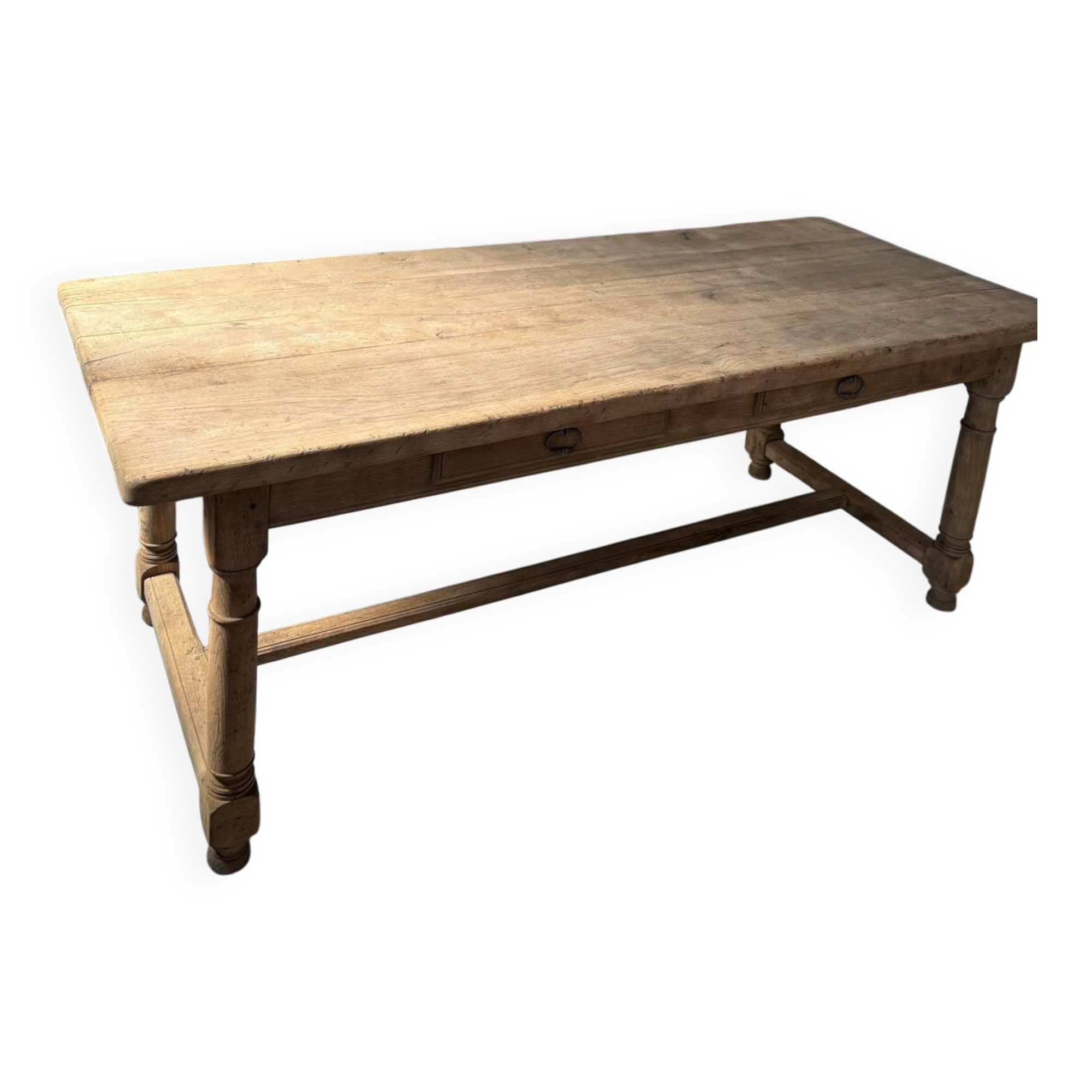 Table de ferme en chêne massif aerogommé