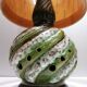 Vintage table lamp - openwork green ceramic - 60's
