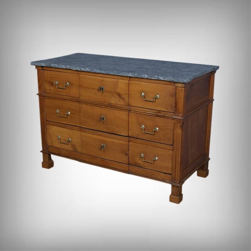 Mahogany commode, Louis XVI period – late 18th century.