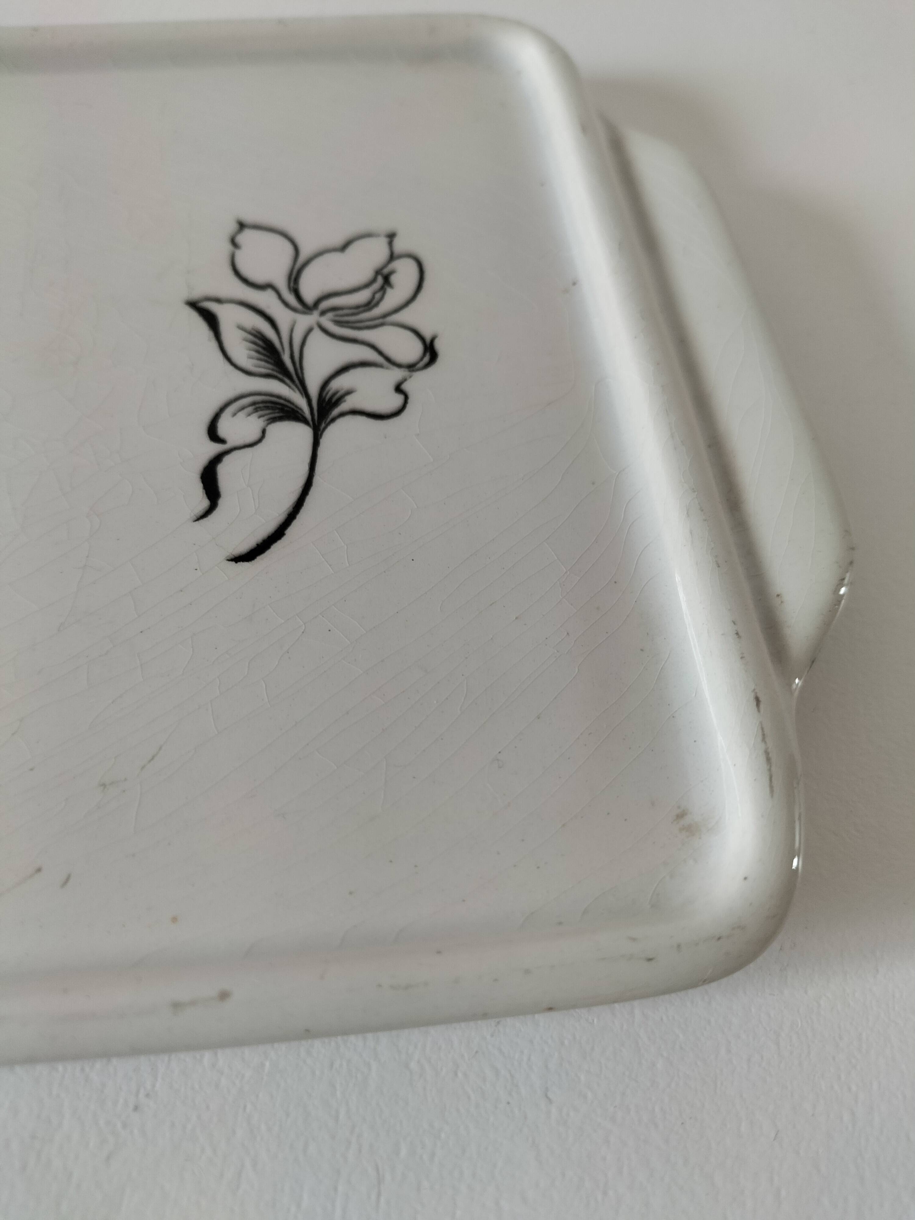rare rectangular KG Lunéville dish from the 1900s