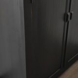 Parisian sideboard in black painted wood