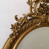 Louis XV style mirror in wood and gilded stucco, Napoleon III period