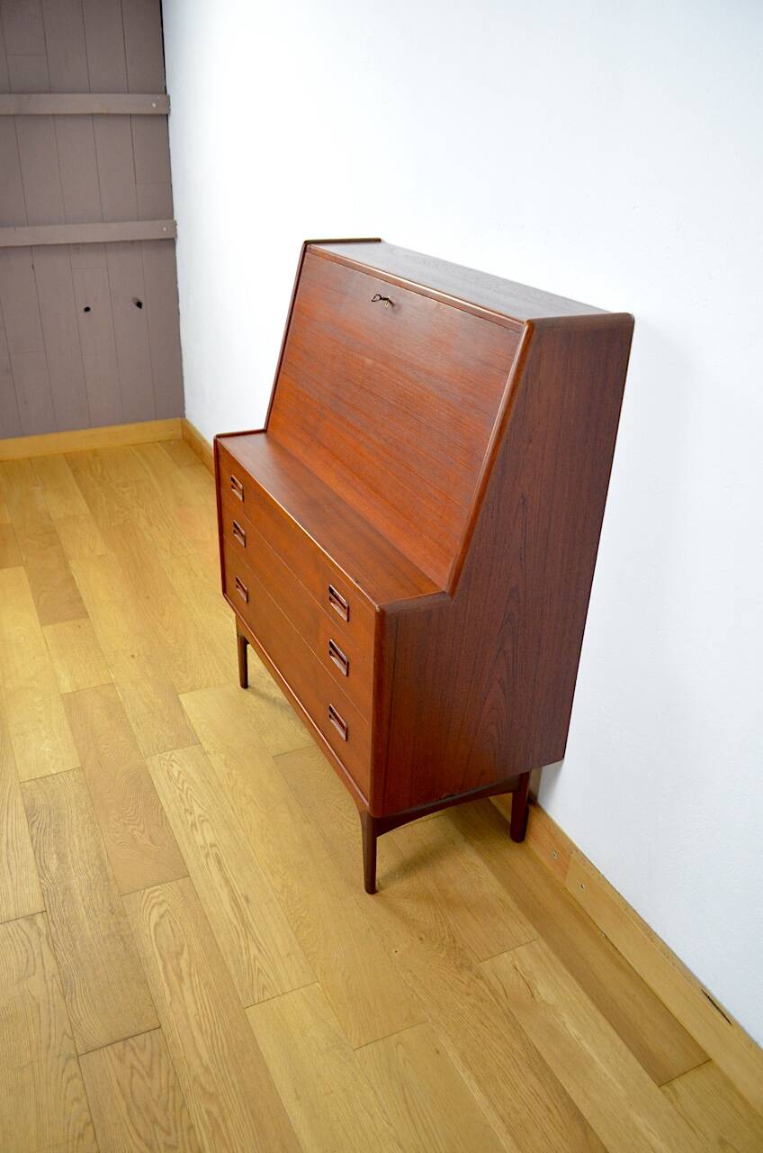 Danish Teak Secretary By Arne Hovmand-Olsen Mogens Kold Edition 1960