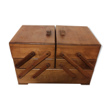 Vintage wood sewing box