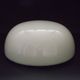 Vintage White Opaline Glass Dome Ceiling Light / Wall Light - Metal Base