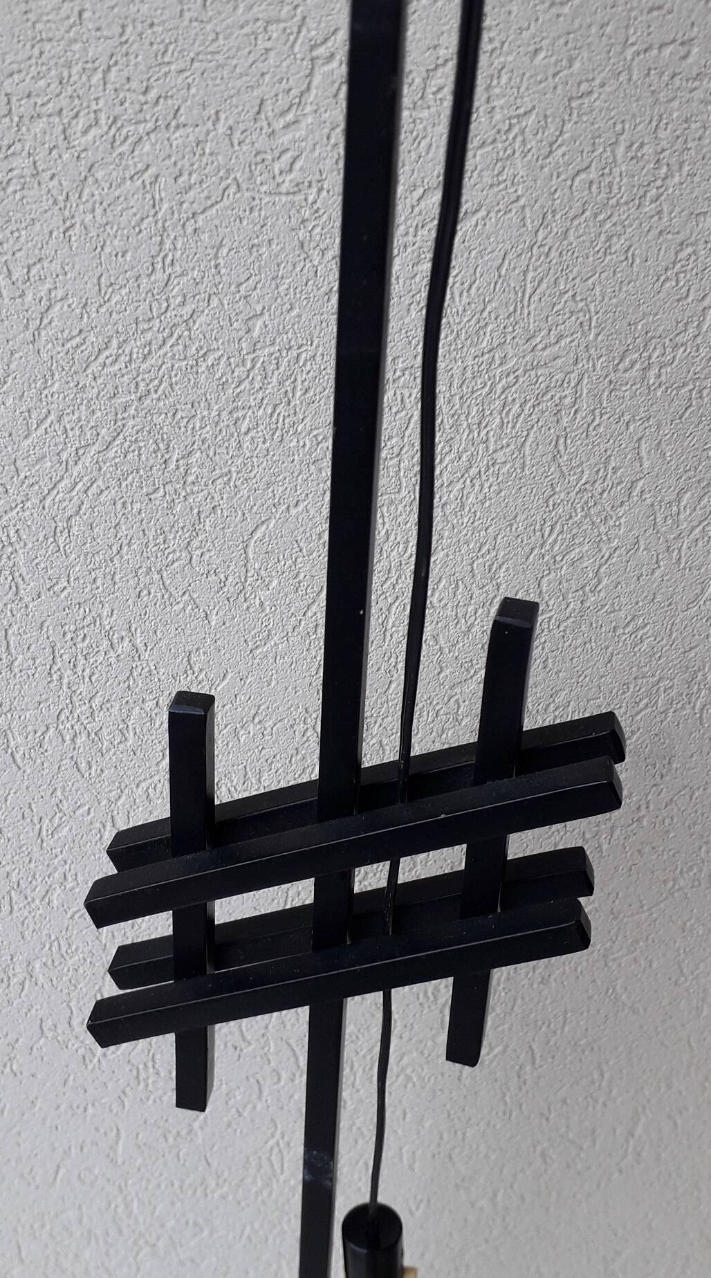 Black iron floor lamp