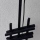Black iron floor lamp