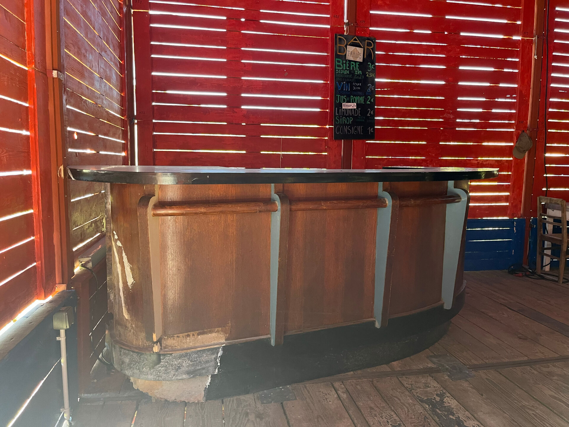 1950s bar in oak and Formica