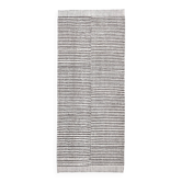 Tapis de couloir vintage à rayures marron et blanc 4x10, 131x303 cm