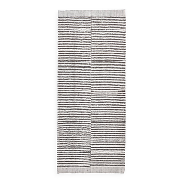 4x10 Brown & White Striped Vintage Runner Rug, 131x303Cm