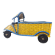 Wicker truck and handmade wood, 1960-70