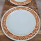 Lot de 2 assiettes plates Sarreguemines décor orange vintage