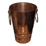 Umbrella door or hammered copper cane holder Lecellier Villedieu