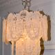 Lustre Mazzega italien vintage en verre texturé, années 1960–1970