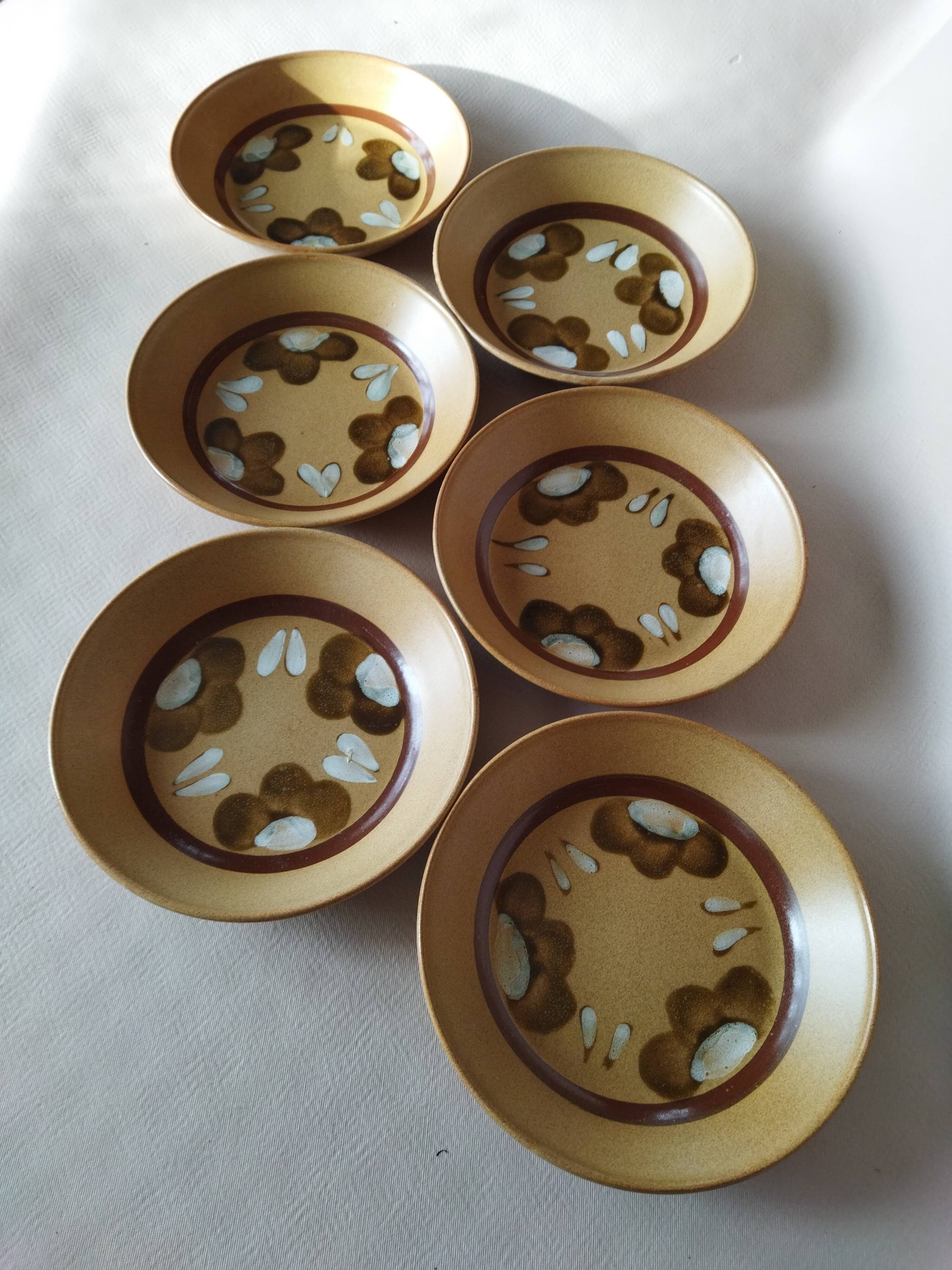 6 Sarreguemines Chamonix calotte plates