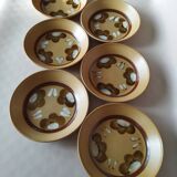 6 Sarreguemines Chamonix calotte plates
