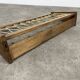 Vintage wooden wall coat rack with 6 hooks, chalet style.