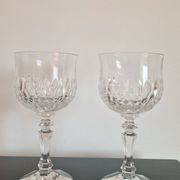 Pair of cut crystal wine glasses Schott Zwiesel