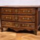 Lyonnaise commode from the Louis XV period in solid walnut, 18th century.