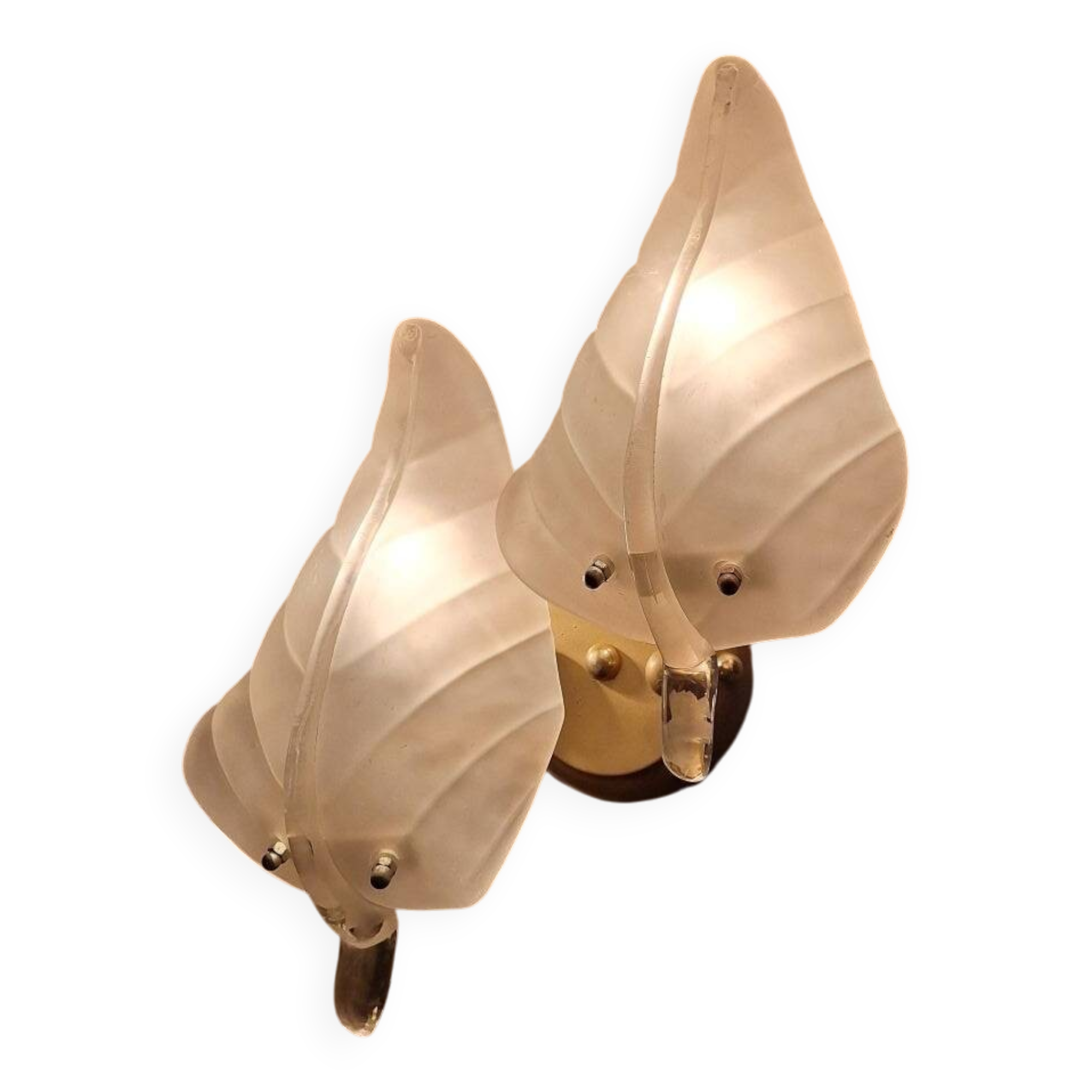 Antique Murano Double Wall Sconces Pair
