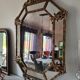 Venetian mirror with art deco parcloses 117 x 72 cm