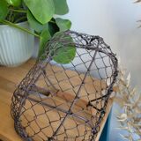 Basket wire handle wood