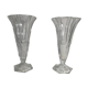 Pair of old moulded glass vases