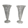 Pair of old moulded glass vases