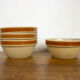 Set of 4 bowls in Gien sandstone - France