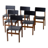 Ensemble de chaises 'Abstracta' de De Jos de Mey des années 50.