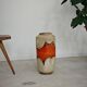 Large West Germany glazed vase with orange and beige shades