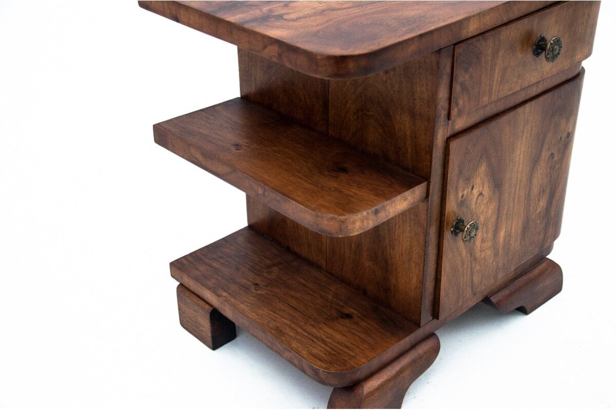 Art deco bedside tables, poland, 1950s