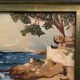 Ancient painting, seaside landscape signed and dated 1932
