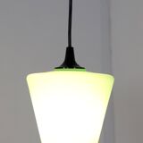 Lampe suspendue en verre vert