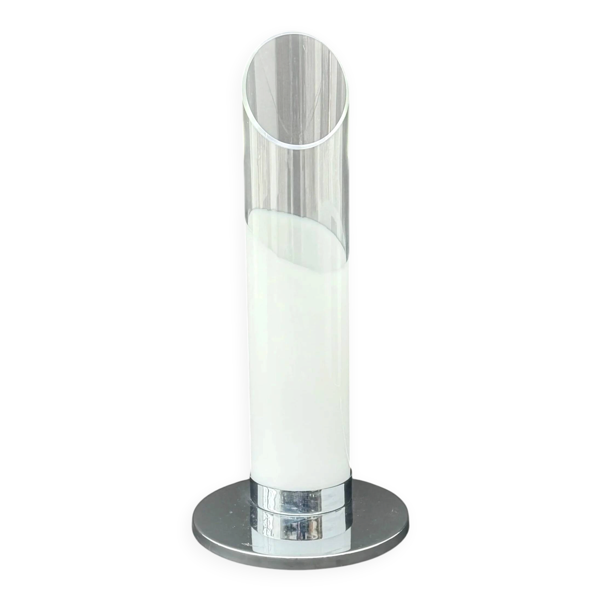 Esperia lamp in murano glass and chrome, italy 1970