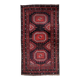 Tapis baloutche afghan ancien noué à la main 116 cm x 210 cm - rouge et marron (1C1195)