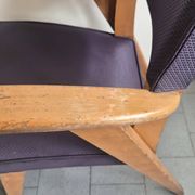 Pair of vintage bridge armchairs from the 1950s.