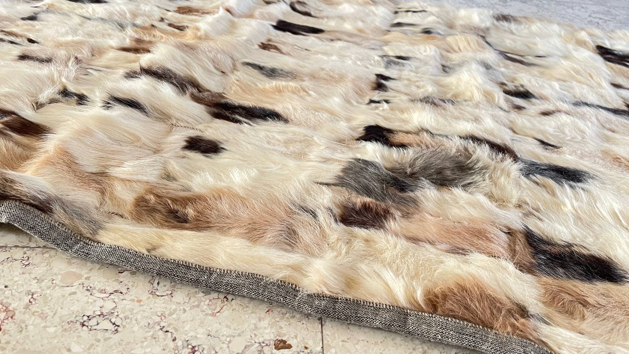 RUG Skin 1970s Beige-Brown - 56 x 107cm