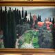 Tableau HSP "Mediterranean Landscape - Nice" 1935 Villa signed A. Deguene