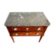 Commode en plaquage de bois de style Louis XVI et plateau en marbre