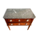 Commode en plaquage de bois de style Louis XVI et plateau en marbre