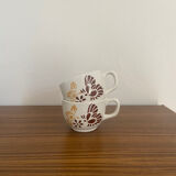 Cups Porcelain sarreguemines 70s