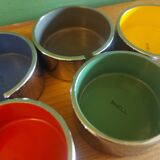 Set of 6 vintage isamu kenmochi ashtrays, edited for shell