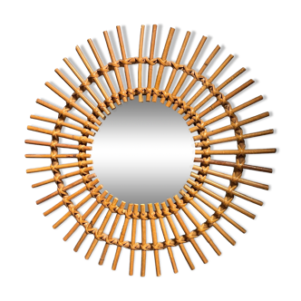 Rattan mirror