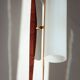 Modernist adjustable wall lights in teak and brass – 1950