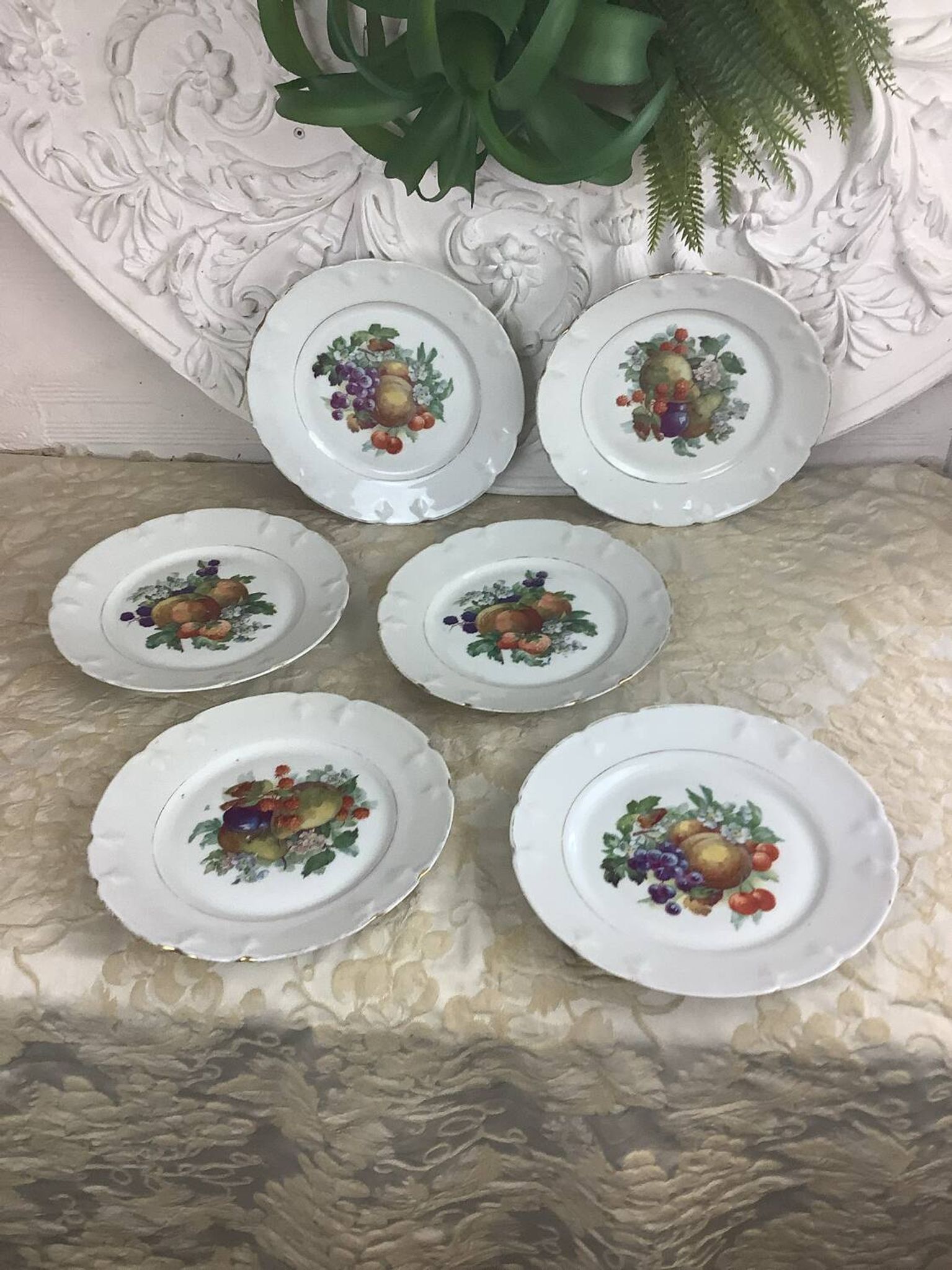 6 Assiettes à dessert Porcelaine Limoges